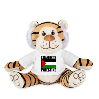 I stand with palestine - Peluche Tigre - blanc - Devant