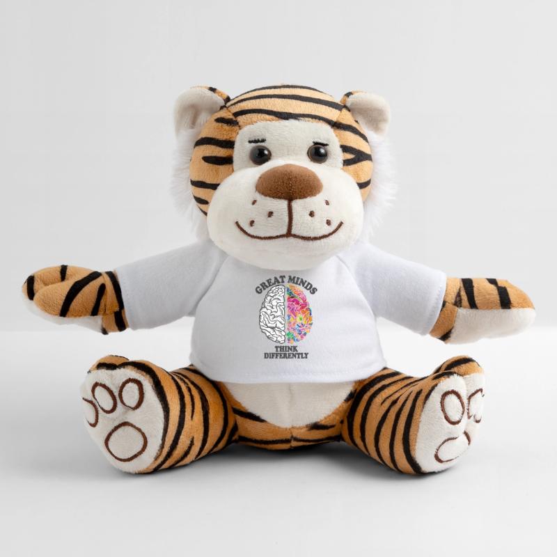 Great Minds Think Differently Creative Brain Plush Tiger