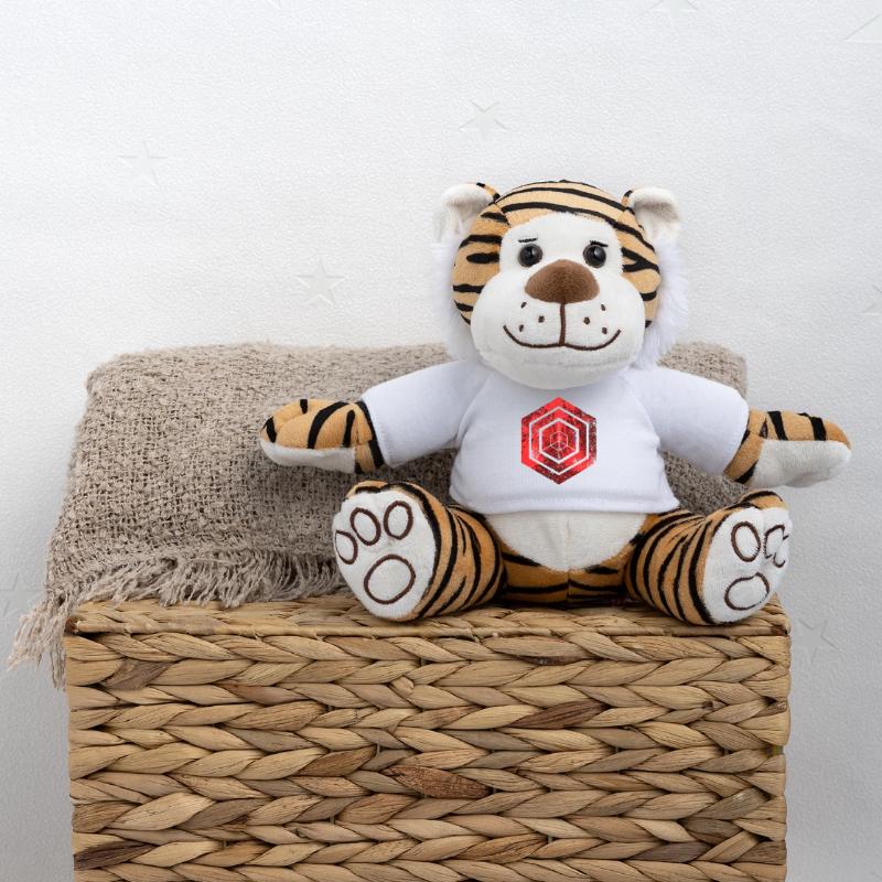 Codage géométrique du programmeur de programmation hexagonale Peluche Tigre