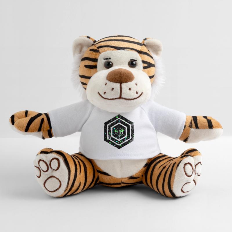 Codage géométrique du programmeur de programmation hexagonale Peluche Tigre