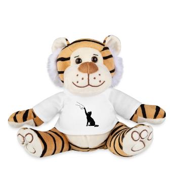 Black Cat Fist Bump - Peluche Tigre - blanc - Devant