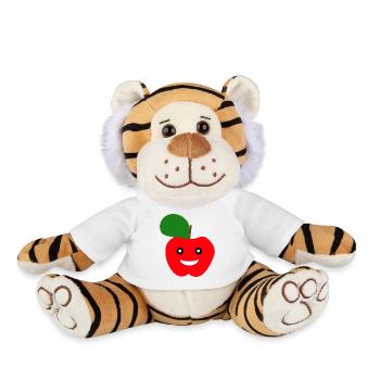 Apple Face - Plush Tiger - white - Front