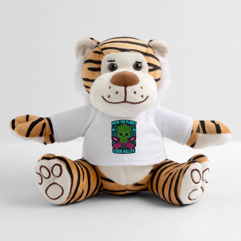 Hack the Planet Code Killer - Cyber Security Plush Tiger