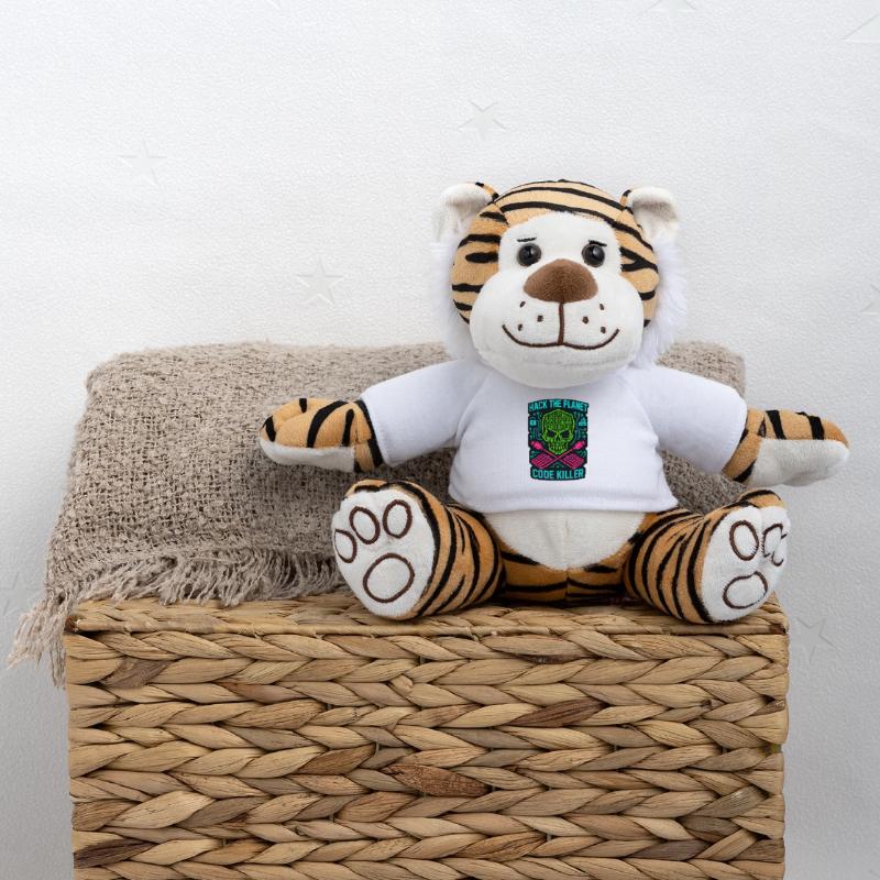 Hack the Planet Code Killer - Cyber Security Plush Tiger