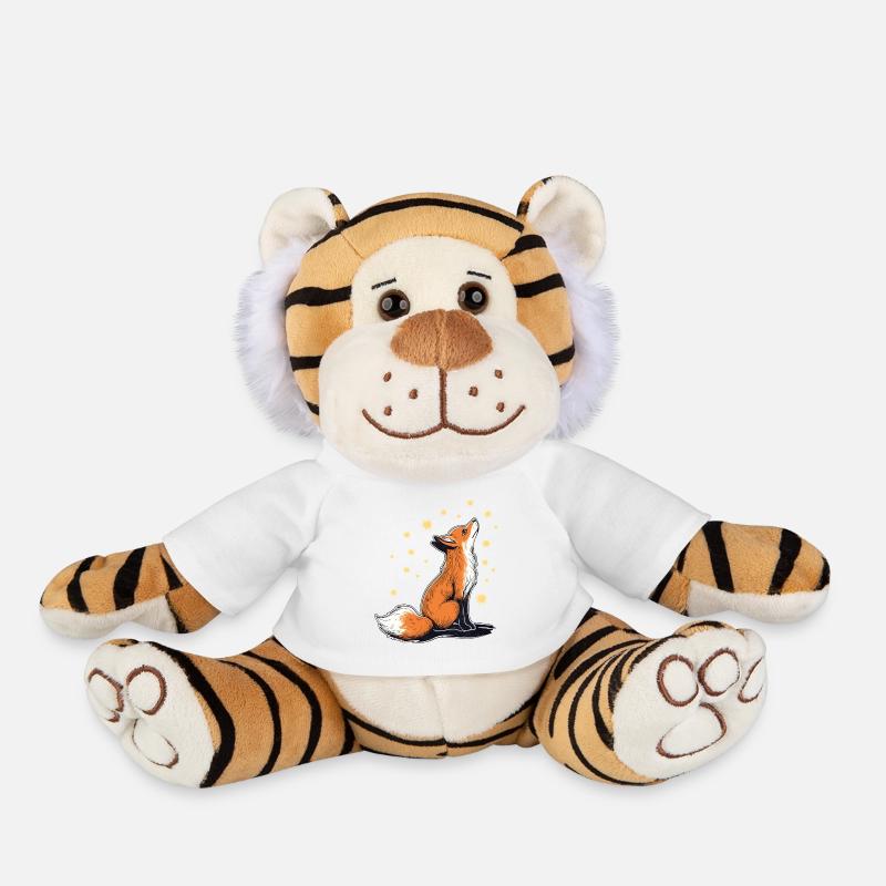 Fuchs und Sterne - Plüschtiger - Weiß