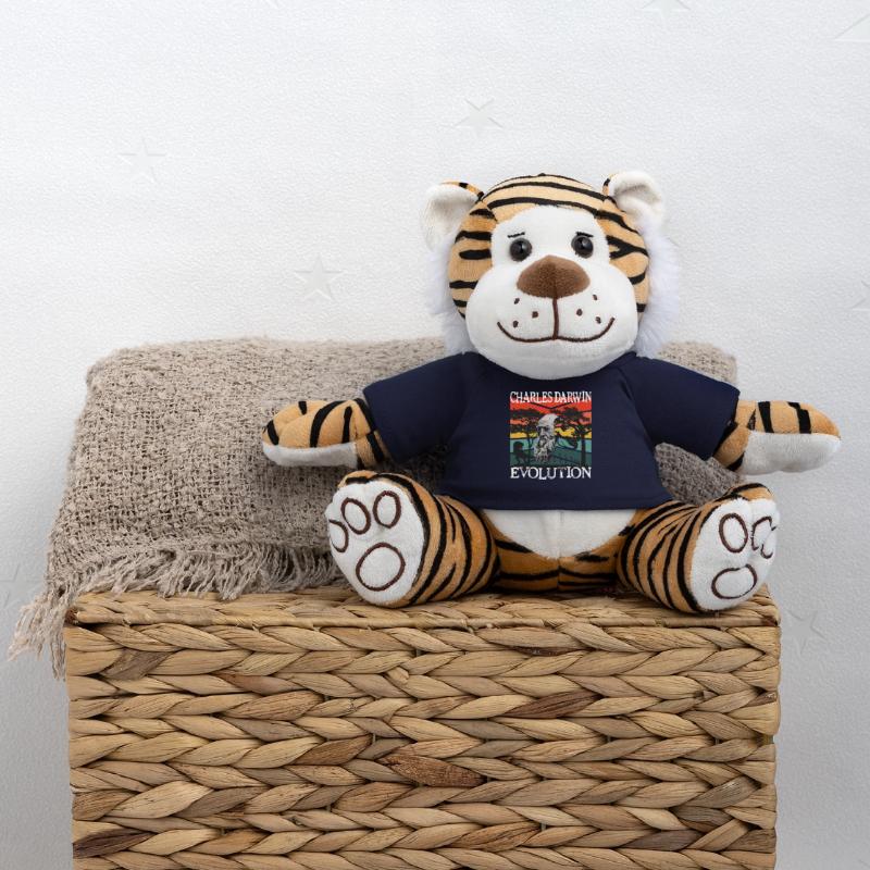 Idée cadeau textile Charles Darwin Evolution Peluche Tigre