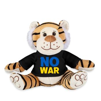 Pas de guerre Paix Mondiale Ukraine - Peluche Tigre - noir - Devant