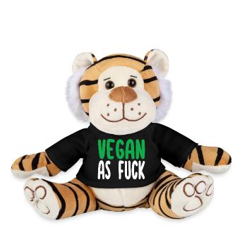 Vegan As Fuck - Plüschtiger - Schwarz - Vorne