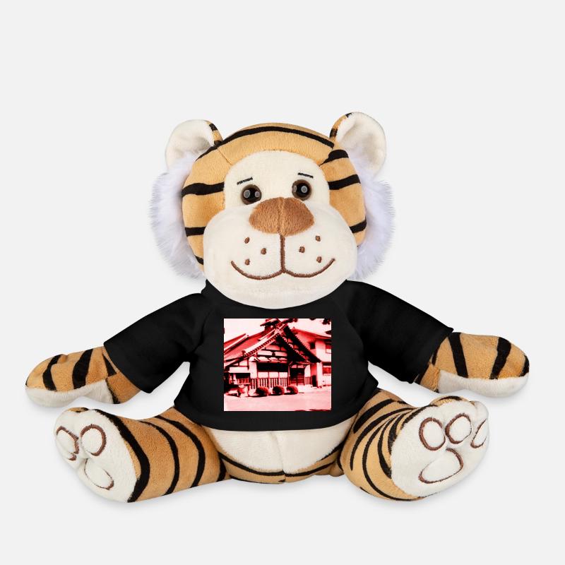 Temple à Nara, Japon. - Peluche Tigre - noir