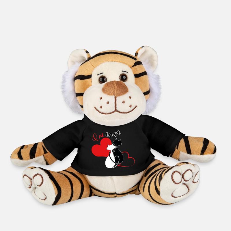 Amour du chat - Peluche Tigre - noir