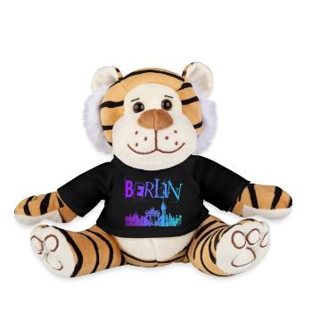 Berlin Skyline Panorama - Peluche Tigre - noir - Devant