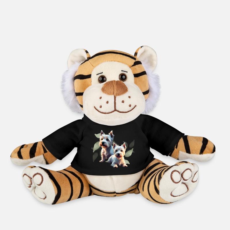 West Highland White Terrier Shirts and Accessories - Plush Tiger - black