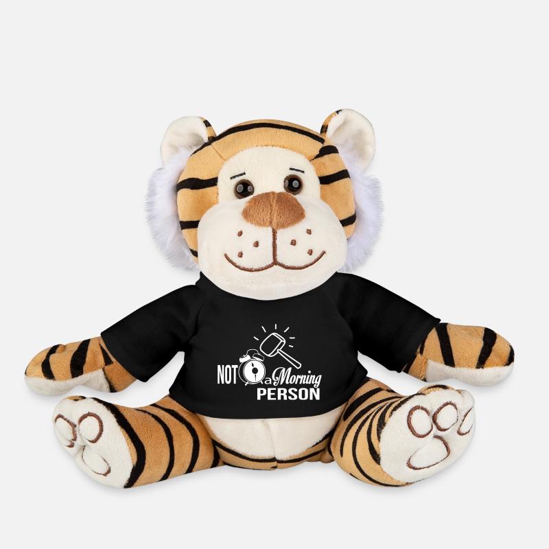 Not a Morning Person - Plush Tiger - black