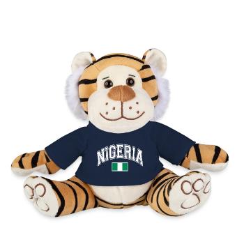 Drapeau du Nigéria - Peluche Tigre - bleu marine - Devant