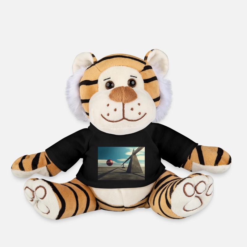 Surreal 3D design - Plush Tiger - black