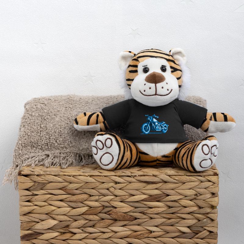 MotorcycleChopper dans de superbes graphismes de pixels 8 bits Peluche Tigre