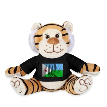 Drapeau de Djibouti - Peluche Tigre - noir - Devant