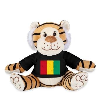 Drapeau de la Guinée – La puissance de l’Afrique - Peluche Tigre - noir - Devant