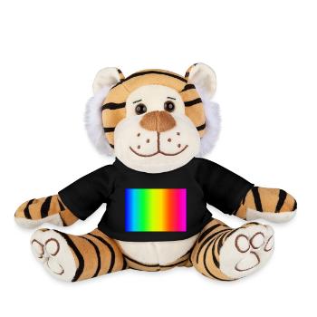 Motif dégradé de différentes couleurs - Peluche Tigre - noir - Devant