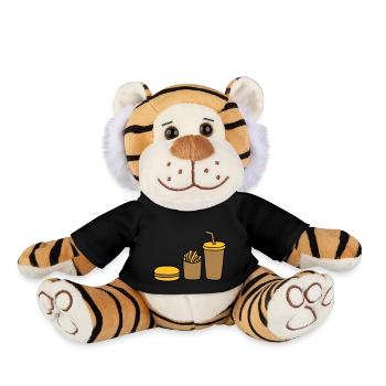 Burger Frites Cola - Peluche Tigre - noir - Devant