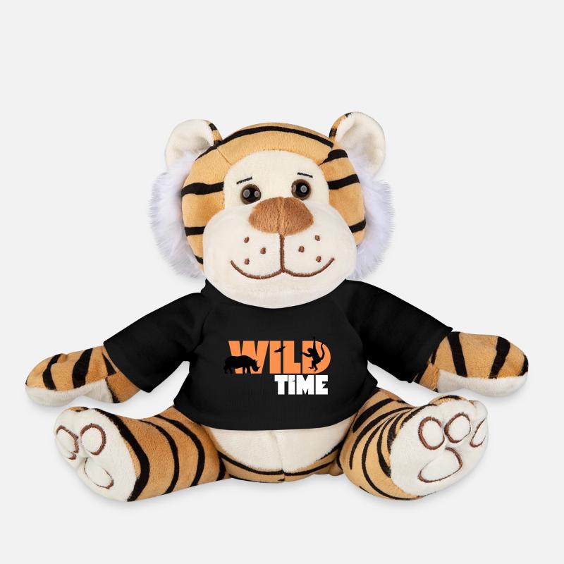 temps sauvage - Peluche Tigre - noir