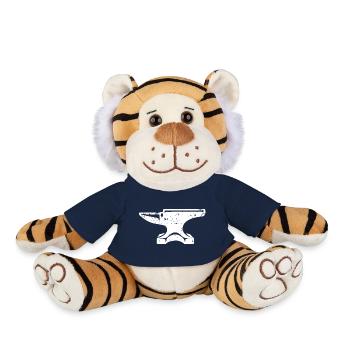 Tee icône d’enclume forgée - Peluche Tigre - bleu marine - Devant
