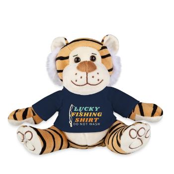 Chemise de pêche chanceuse ne pas laver - Peluche Tigre - bleu marine - Devant
