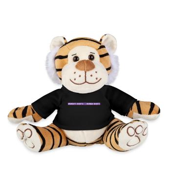 womens rights feminist quote - Plush Tiger - black - Front