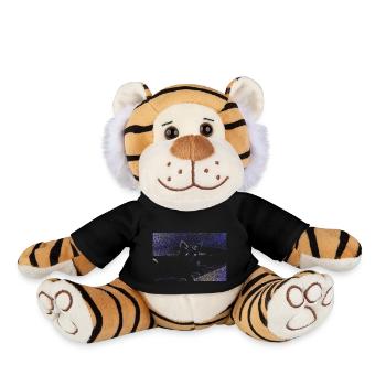 chat chatte animal de compagnie - Peluche Tigre - noir - Devant