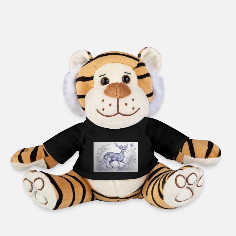 mystical animal 20 - Plush Tiger - black