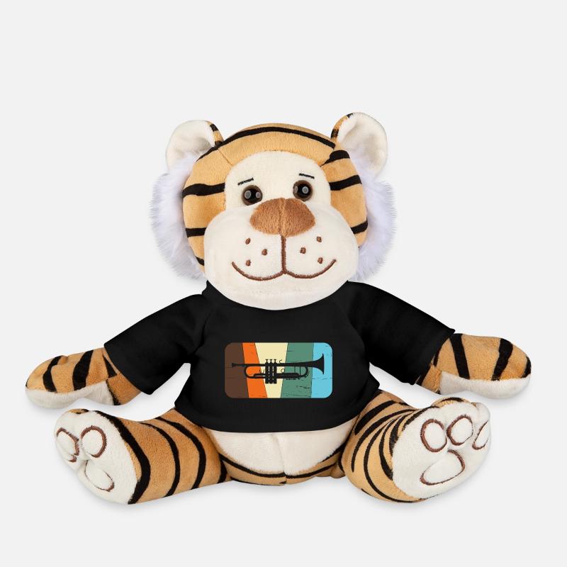 trompette - Peluche Tigre - noir