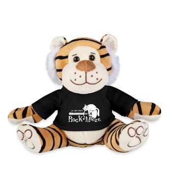 Rock Pussy, Hard Rock, Chat, Chat Maman Cadeau - Peluche Tigre - noir - Devant