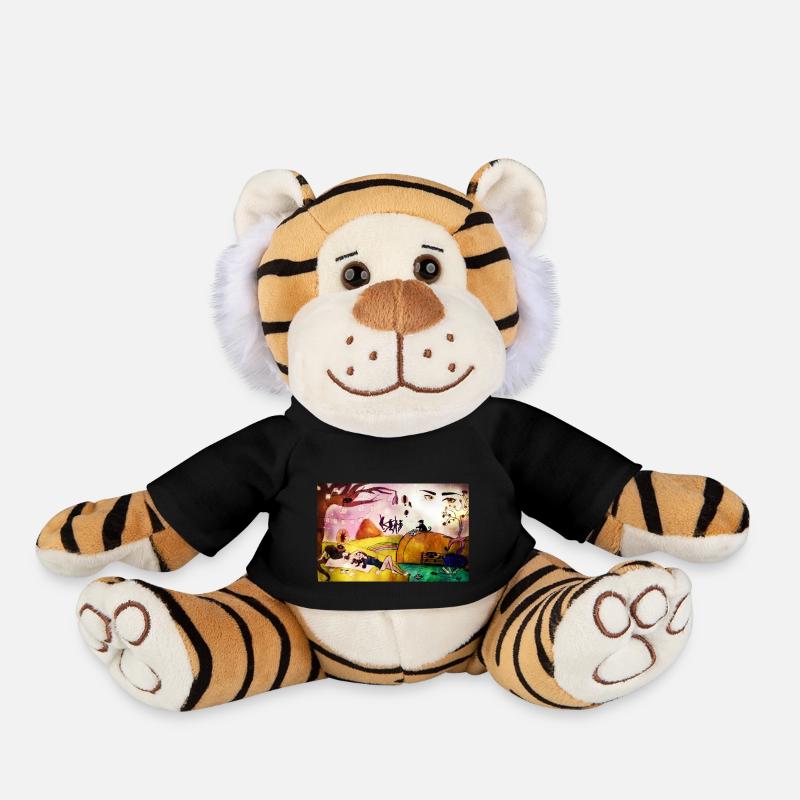 art abstrait - Peluche Tigre - noir