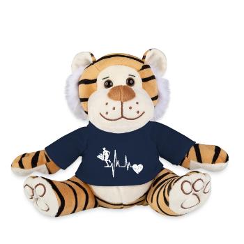 Plogging Heartbeat Jogging Jogging Ramasser les ordures - Peluche Tigre - bleu marine - Devant