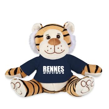 Rennes coordinates - Plush Tiger - french navy - Front