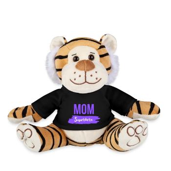 Maman Super-héroïne - Peluche Tigre - noir - Devant