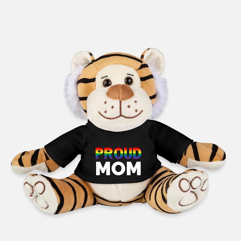 Proud Mom Rainbow - Plush Tiger - black