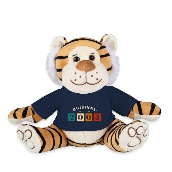 Original 2003 Vintage - Présent D’anniversaire 200 - Peluche Tigre - bleu marine - Devant