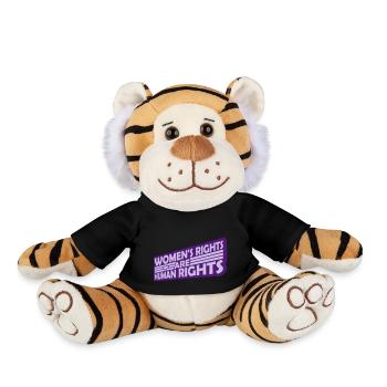 womens rights feminist quote - Plush Tiger - black - Front