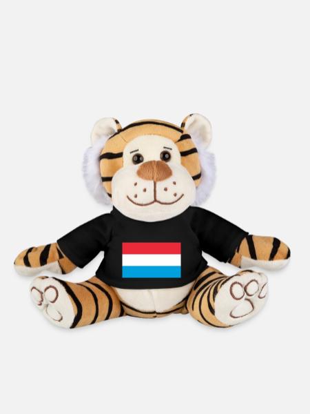 Luxemburgische Nationalflagge - Plüschtiger - Schwarz