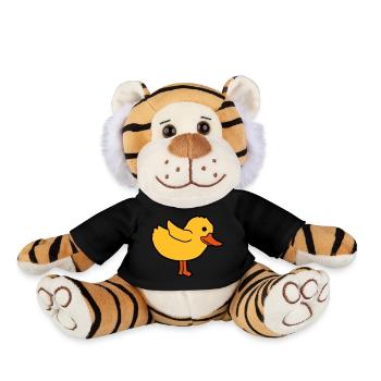 Dessin animé canard mignon poussin - Peluche Tigre - noir - Devant