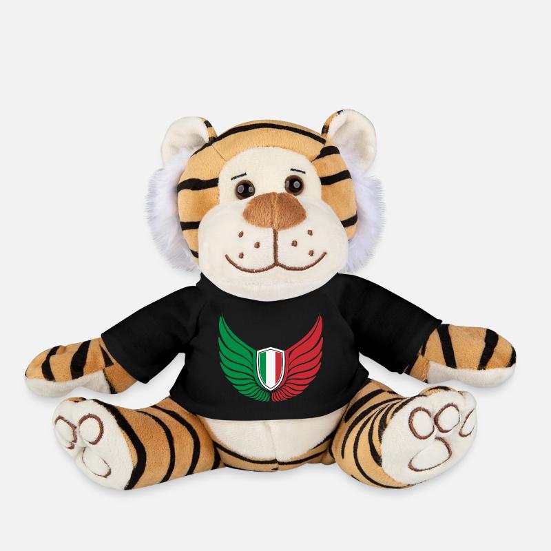 Italien Logo - Plüschtiger - Schwarz