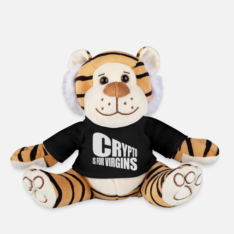 crypto is for virgins - Plush Tiger - black