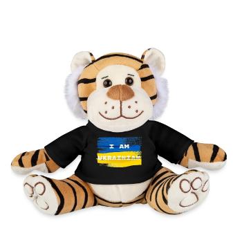 Je suis ukrainien - Peluche Tigre - noir - Devant