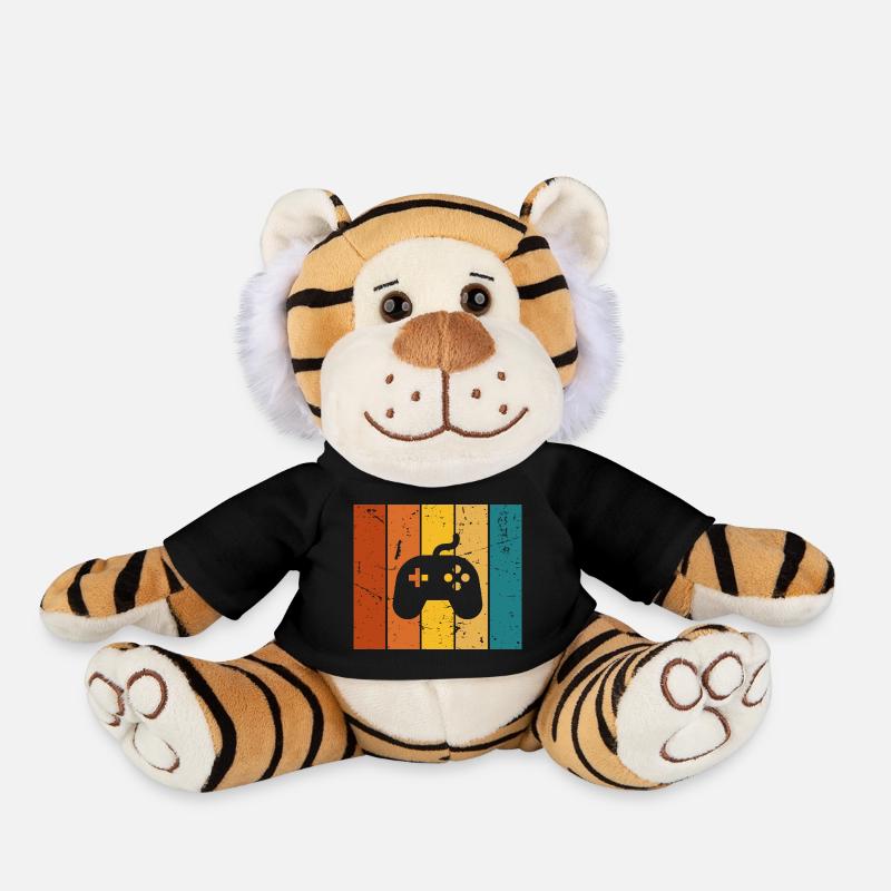 Console cadeau Vintage - Peluche Tigre - noir