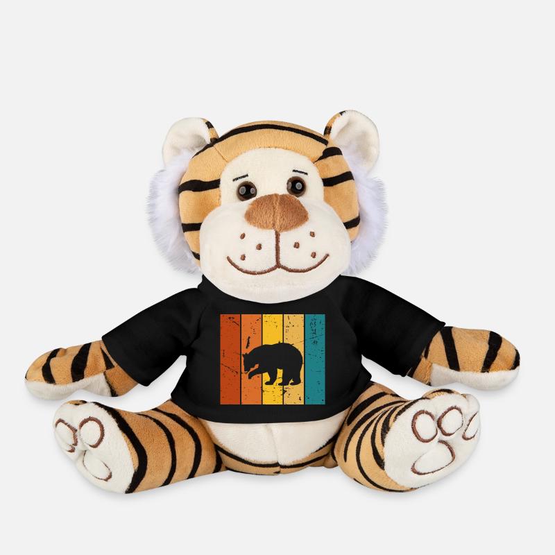 Vintage Gift Bear - Plush Tiger - black
