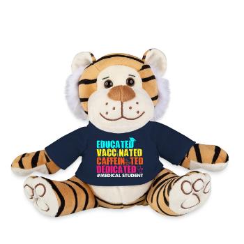 Étudiant en médecine - Peluche Tigre - bleu marine - Devant