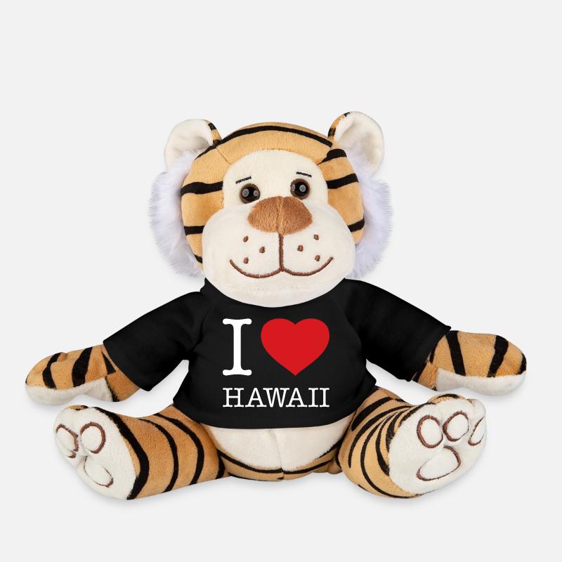 I LOVE HAWAII - Plüschtiger - Schwarz