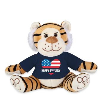 Happy 4th of July - Plush Tiger - french navy - Front