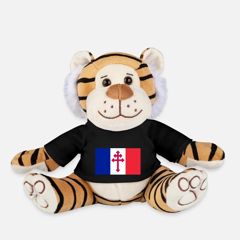 croix de Lorraine - Peluche Tigre - noir